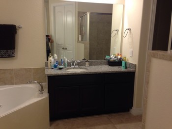 Vanity after refinishing in Cypress Tx