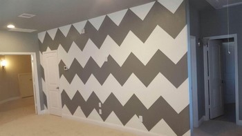 Chevron Pattern Design by Mendoza's Paint & Remodeling in Cypress, TX