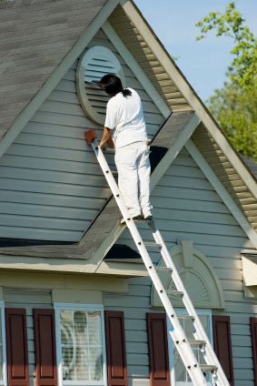 Exterior Painting being performed by an experienced Mendoza's Paint & Remodeling painter.
