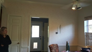 Before and after Wallpaper Removal Kingwood, TX